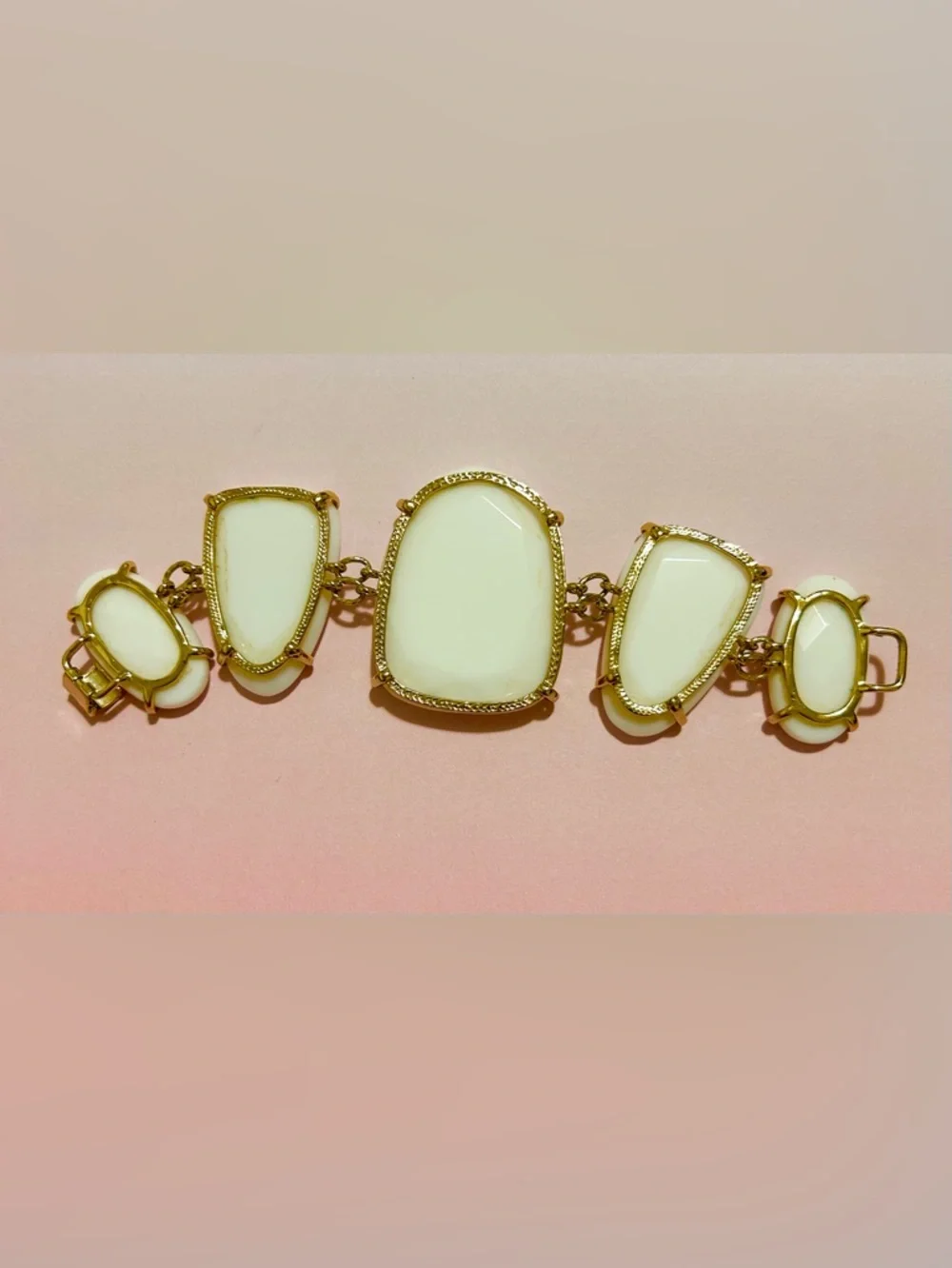 Kendra Scott Petra White Statement Bracelet with Gold Accents - Picture 2 of 2